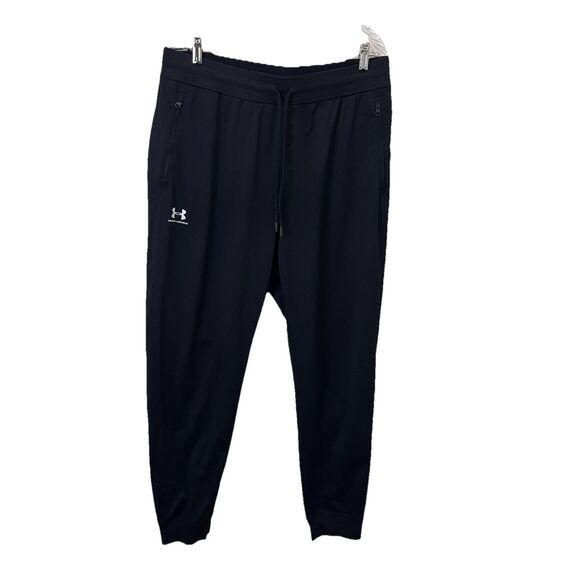 Under Armour Loose Jogger Track Pants Black Men's Size XL Zip Pockets - Picture 1 of 10